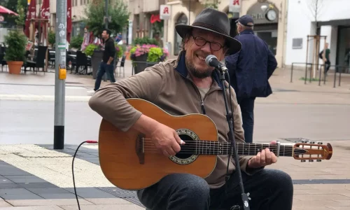 Musiker in der Bahhofstraße Fulda