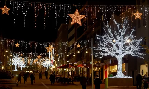 Weihnachtsbeleuchtung Fulda Bahnhofstaße